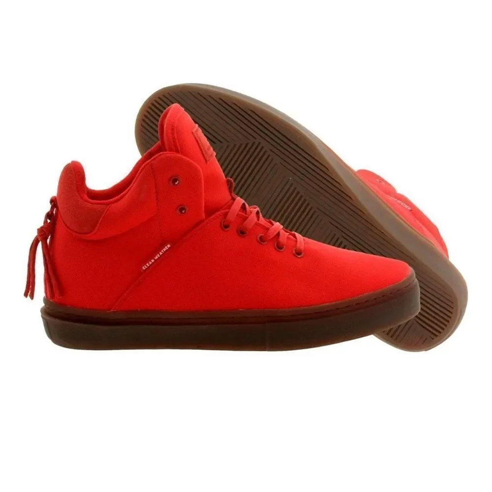 Clear Weather The One Ten Mid Top Sneaker Shoes Red Water Resistant Size 13